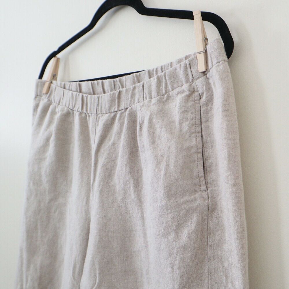 J Jill Size M Love Linen 100% Natural Linen Comfort Stretch Crop Pants - Picture 5 of 10